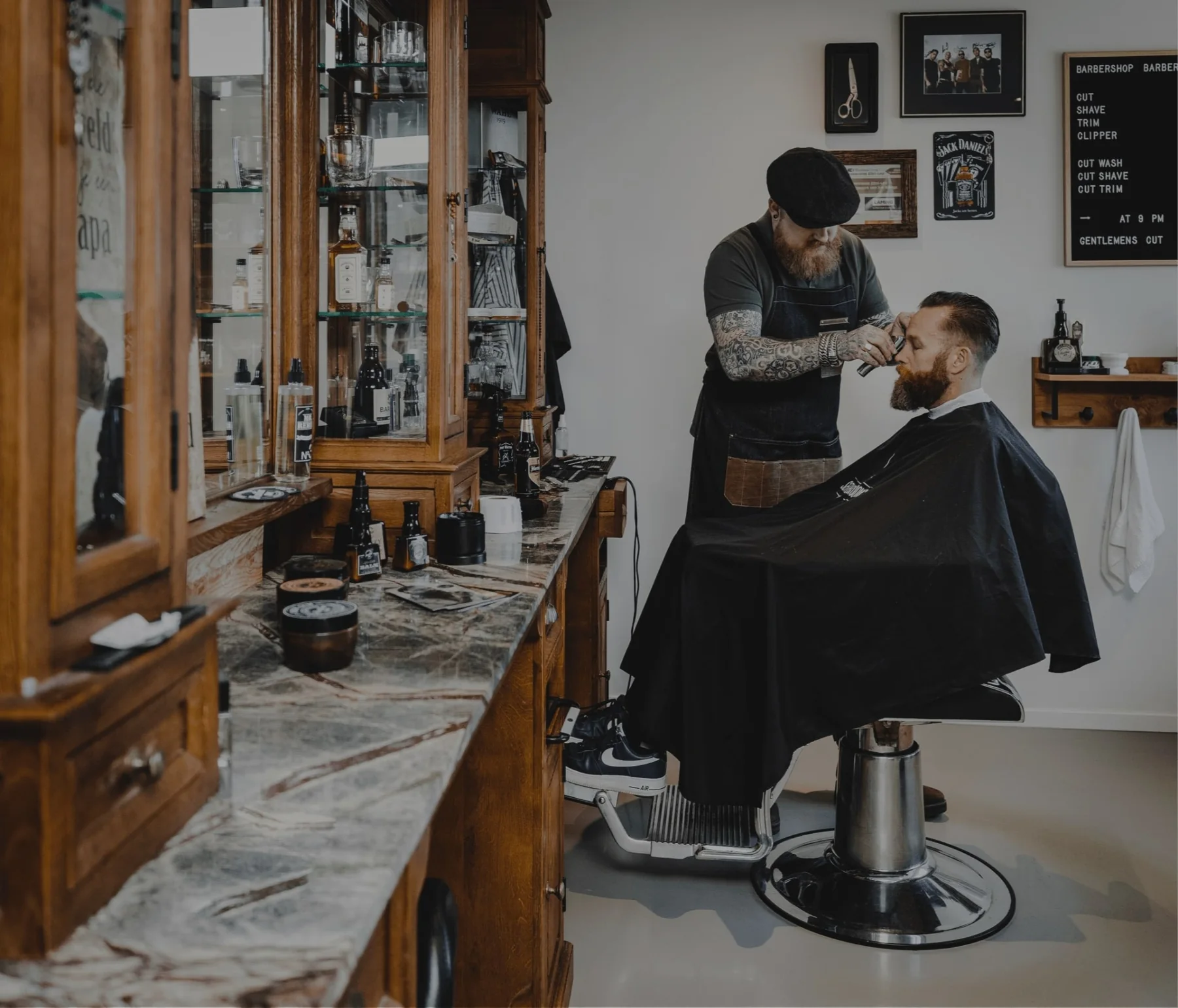 Modern barber shop interior
