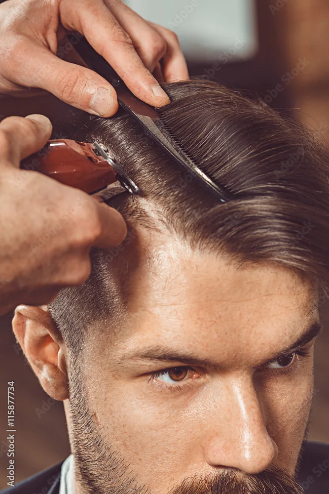 Barber studio grooming service example